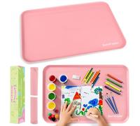 BuntWunder Tapis en Silicone Résistant, 61 x 41 cm Tapis Table de Bricolage pour Travaux Manuels, Tapis Résistant à la Chaleur, Tapis de Pétrissage, Tapis de Bol pour Animal de Compagnie (Rose)