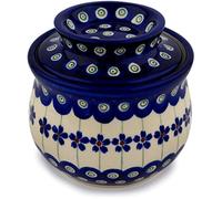 Bunzlauer Keramik Beurrier avec Refroidissement par Eau en céramique de Boleslawiec Motif 166a