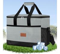 BUOAZR Sac Isotherme, 30L Grande Capacité, Imperméable Pliable Lunch Bag, Lunch Bag Réutilisable, Protection de Fraîcheur, Portable Sac Pique Nique pour Courses, Barbecue, Camping, Voyage