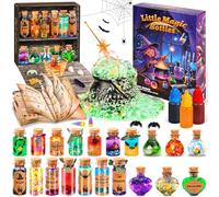 BUOAZR Set de Potion Magique Enfant, Mélange 20 Bouteilles de Potion Magique avec Pot Magique, Jouet Artisanal Cadeau Créatif pour Garçons et Filles