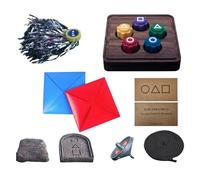 Buobiy Korean Traditional Play Game | Gonggi Jack Stone Pebbles Set | Korean Folk Game Set,Stone Catching Game, Hand Eye Coordination Training Toy (C)