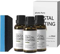 Buobiy Plastics Parts Crystal Coating | Crystal Coating for Car Plastic Parts | Car Plastic Renovation Coating,Easy to Use Car Refresher, Great Gloss Protection (3pcs)