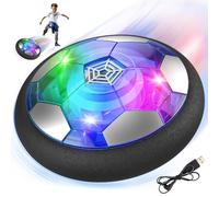 Buoeuik Ballon de Foot Enfant, Air Power Football Jouet Garçon 3 4 5 6 7 8 9 Ans Ballon Aeroglisseur Rechargeable avec Lumière LED Hover Soccer Cadeau Anniversaire Noël Aire de Jeu Intérieur Extérieur
