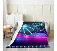 Buohwiwe Couverture Basket-Ball 3D Plaid Polaire 150x200 Enfants Adultes Sportifs Doux Microfibre Couverture en Flanelle Basket-Ball Couvertures et Plaids Chaud pour lit Jeté de Canapé m4378