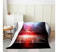 Buohwiwe Couverture Basket-Ball 3D Plaid Polaire 150x200 Thème Sportif Doux Microfibre Couverture en Flanelle Basket-Ball Couvertures et Plaids Chaud pour lit Jeté de Canapé 2887m