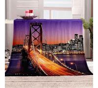 Buohwiwe Couverture New York 3D Plaid Polaire 130x150 Ville Doux Microfibre Couverture en Flanelle Moderne Couvertures et Plaids Chaud pour lit Jeté de Canapé m8087