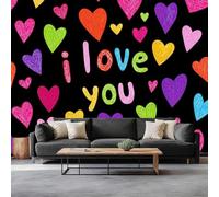 Buohwiwe Papier Peint Panoramique Amour Mural 150x105 cm 3D Papier Peint Intisse Comme Fresque Murale Chambre Coucher Salon Décoration Photo Poster Geant Murale q.8905