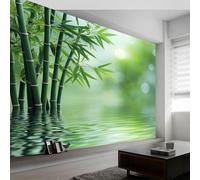 Buohwiwe Papier Peint Panoramique Bambou Mural 200x140 cm 3D Papier Peint Intisse Bambou Chinois Fresque Murale Chambre Coucher Salon Décoration Photo Poster Geant Murale q.5480