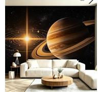 Buohwiwe Papier Peint Panoramique Ciel Étoilé Mural 250x175 cm 3D Papier Peint Intisse Espace du Corps Céleste Fresque Murale Chambre Coucher Salon Décoration Photo Poster Geant Murale w.9200