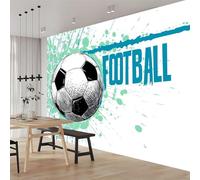 Buohwiwe Papier Peint Panoramique Football Mural 200x140 cm 3D Papier Peint Intisse Sports de Balle Fresque Murale Chambre Coucher Salon Décoration Photo Poster Geant Murale w.3569