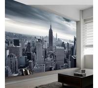 Buohwiwe Papier Peint Panoramique New York Moderne Mural 430x300 cm 3D Papier Peint Intisse la Ville de New York Fresque Murale Chambre Coucher Salon Décoration Photo Poster Geant Murale w.2773