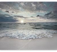 Buohwiwe Papier Peint Panoramique Plage Océan Mural 200x140 cm 3D Papier Peint Intisse Paysage Marin Fresque Murale Chambre Coucher Salon Décoration Photo Poster Geant Murale q.2851