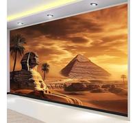 Buohwiwe Papier Peint Panoramique Pyramides Égyptiennes Mural 450x315 cm 3D Papier Peint Intisse Égypte Antique Fresque Murale Chambre Coucher Salon Décoration Photo Poster Geant Murale q.3938
