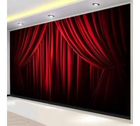 Buohwiwe Papier Peint Panoramique Scène Avec Rideau Mural 400x280 cm 3D Papier Peint Intisse Théâtre Fresque Murale Chambre Coucher Salon Décoration Photo Poster Geant Murale q.6367
