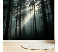 Buohwiwe Papier Peint Panoramique Vent de Forêt Mural 400x280 cm | 3D Papier Peint Intisse Paysage Naturel Fresque Murale Chambre Coucher Salon Décoration Photo Poster Geant Murale