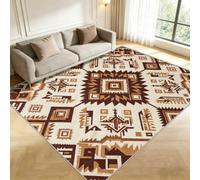 Buohwiwe Tapis Lavable Nation Aztèque 80x150 cm Doux Poils Courts Salon