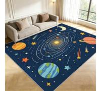 Buohwiwe Tapis Salon Espace 120x170cm Chambre Tapis Corps Céleste Antidérapant Lavable Doux Poils Courts Decoration 3D Dessin Animé Paillasson Interieur pour Salle à Manger Cuisine a/1714