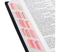 BUOKSLLY Lot de 75 onglets bibliques roses pour femmes - Grands autocollants imprimés pour trouver le marqueur biblique, l'amour de la Bible et les versets bibliques dans le verre allemand (blanc