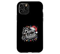 BUON Natale Chapeau de Père Noël Motif Famille Italienne Rouge Coque pour iPhone 11 Pro
