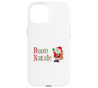 BUON Natale Italian Merry Christmas Figurine Père Noël Coque pour iPhone 15