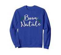 BUON Natale Italie Italie Joyeux Noël BUON Natale Sweatshirt, Unisexe pour Adultes, Bleu Royal, XXL