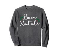 BUON Natale Italie Italie Joyeux Noël BUON Natale Sweatshirt, Unisexe pour Adultes, Chiné Foncé, XXL