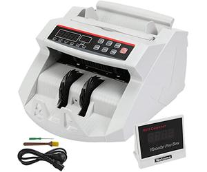 BuoQua Compteuse de Billets Valorisatrice UV/MG Détection Des Faux Billets Avec LED Affichage pour Billets USD/EUR/GBP