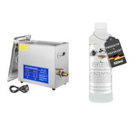 BuoQua Nettoyeur A Ultrasons 6L,Ultrasonic Cleaner Professionnel 180W 220V & PURIVITA - Concentré de Nettoyant liquide pour produits ultrason - Multi-usages - Nettoyeur Bijoux