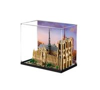 Buosha Présentoir en acrylique compatible avec Lego 21061 Notre Dame de Paris, vitrine transparente anti-poussière modèle cadeau, dimensions 46,4 x 26,4 x 36,8 cm, couleur claire