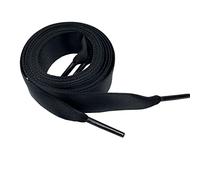 BupiMufi 2cm Lacets Plats de Satin, Lacets de Chaussure 120cm Noir