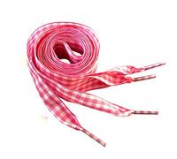 BupiMufi Lacets plats à carreaux de 2,5 cm de large - Motif à carreaux - Pour baskets, bottes et chaussures - 120 cm, N° 21 rose