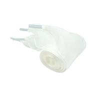 BupiMufi Lacets plats en organza - Largeur : 4 cm - Largeur : 120 cm - 140 cm, Blanc, 120