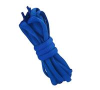 BupiMufi Lacets plats ovales de 7 mm en polyester, 60-200 cm, bleu, 120