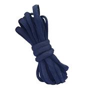 BupiMufi Lacets plats ovales de 7 mm en polyester, 60-200 cm, bleu foncé, 120