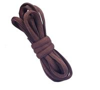 BupiMufi Lacets plats ovales de 7 mm en polyester, 60-200 cm, marron, 140 cm