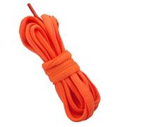 BupiMufi Lacets plats ovales de 7 mm en polyester, 60-200 cm, orange fluo, 140 cm