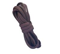BupiMufi Lacets plats ovales en polyester, 7 mm, 60-200 cm, marron foncé, 120