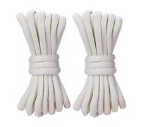 BupiMufi Lot de 2 paires de lacets solides de bonne qualité, largeur 9 mm, en polyester, pour chaussures de sport, chaussures de course, Blanc crème, 140 cm