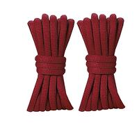 BupiMufi Lot de 2 paires de lacets solides de bonne qualité, largeur 9 mm, en polyester, pour chaussures de sport, chaussures de course, rouge foncé, 140