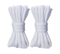 BupiMufi Lot de 2 paires de lacets solides de bonne qualité, largeur 9 mm, en polyester, pour chaussures de sport, chaussures de course, Blanc., 140 cm