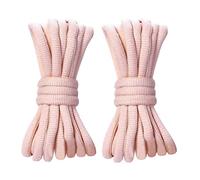BupiMufi Lot de 2 paires de lacets solides de bonne qualité, largeur 9 mm, en polyester, pour chaussures de sport, chaussures de course, rose clair, 140