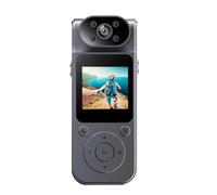 Buqpow Appareil photo numérique portable 1080P avec objectif rotatif, caméra sportive, enregistreur vocal, caméra corporelle pour journalistes et aventuriers, A