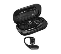 Buqpow Casque de traduction sans fil Bluetooth qui prend en charge 142 langues pour la traduction en temps réel. Casque traducteur ouvert de couleur noire.