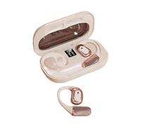 Buqpow Écouteurs de traduction sans fil Bluetooth qui prennent en charge 142 langues pour la traduction en temps réel. Écouteurs traducteurs ouverts de couleur kaki.