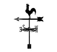 Buqpow Girouette coq - Silhouette rétro de coq - Indicateur de direction du vent décoratif pour cour et ferme