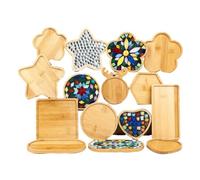 Buqpow Lot de 10 bases de mosaïque en bois pour loisirs créatifs