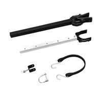 Buqpow Support de fixation réglable en caoutchouc pour moteur de bateau - Noir