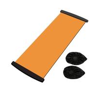 Buqpow Tapis de yoga coulissant pour le sport, le fitness, la glisse, l'exercice, la course, le patinage, la planche d'entraînement des jambes, équipement de gym, orange, 200 cm