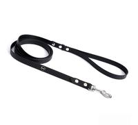 BURA Collier pour chien - 180 cm - Pour grands chiens - Léger et maniable - Ne se déforme pas - Durable - Imperméable - Non allergène - Noir - Taille S