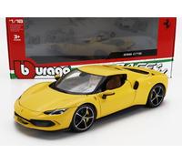 BURAGO 1/18 FERRARI 296 GTB HYBRID V6 2021 JAUNE MODÈLE STATIQUE DIECAST
